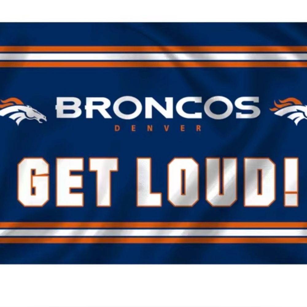 Denver Broncos Football Flag 3x5 Feet Grommets Fast Same Day Shipping